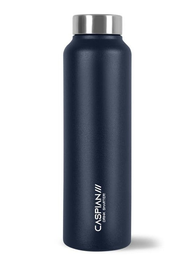 CASPIAN /// Astra Stainless Steel Water Bottle 1 Ltr (Litre) For Fridge, Home, Office, School, Gym-Ideal For Adults, Men, Women, Kids, Boys, Girls-1000Ml Leakproof, Rust Free, Eco-Friendly, Royal Blue - Image 1